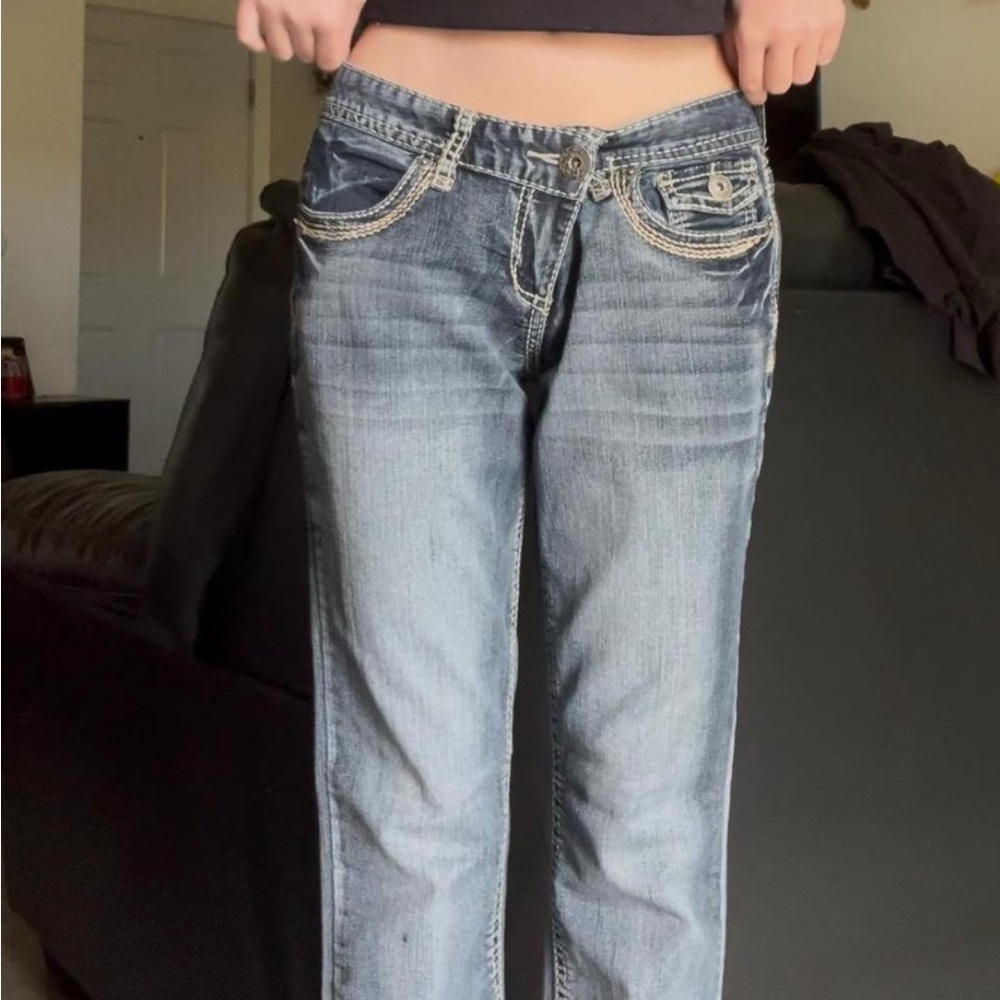 Maurices Blue Straight Leg Jeans with Classic Style